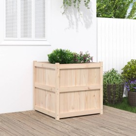 Jardinera de madera maciza de pino 70x70x70 cm de , Maceteros y jardineras - Ref: Foro24-837434, Precio: 92,43 €, Descuento: %