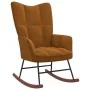 Silla mecedora de terciopelo marrón de , Mecedoras - Ref: Foro24-328147, Precio: 117,52 €, Descuento: %