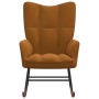 Silla mecedora de terciopelo marrón de , Mecedoras - Ref: Foro24-328147, Precio: 119,15 €, Descuento: %