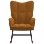 Silla mecedora de terciopelo marrón de , Mecedoras - Ref: Foro24-328147, Precio: 117,52 €, Descuento: %