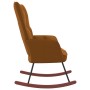 Silla mecedora de terciopelo marrón de , Mecedoras - Ref: Foro24-328147, Precio: 119,15 €, Descuento: %