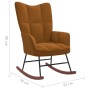 Silla mecedora de terciopelo marrón de , Mecedoras - Ref: Foro24-328147, Precio: 119,15 €, Descuento: %