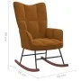 Silla mecedora de terciopelo marrón de , Mecedoras - Ref: Foro24-328147, Precio: 117,52 €, Descuento: %