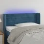 LED-Kopfteil aus dunkelblauem Samt, 93 x 16 x 78/88 cm von , Kopf- und Fußteile - Ref: Foro24-3123416, Preis: 56,81 €, Rabatt: %