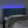 LED-Kopfteil aus dunkelblauem Samt, 93 x 16 x 78/88 cm von , Kopf- und Fußteile - Ref: Foro24-3123416, Preis: 56,81 €, Rabatt: %