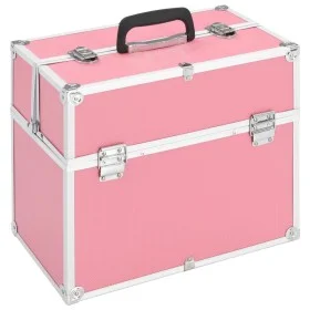 Maletín de maquillaje aluminio rosa 37x24x35 cm de , Neceseres - Ref: Foro24-91834, Precio: 55,93 €, Descuento: %