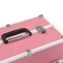 Maletín de maquillaje aluminio rosa 37x24x35 cm de , Neceseres - Ref: Foro24-91834, Precio: 55,93 €, Descuento: %