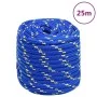Blue polypropylene boat rope 16 mm 25 m by , Ropes and metal cords - Ref: Foro24-152466, Price: 29,51 €, Discount: %