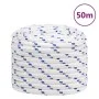 White polypropylene boat rope 20 mm 50 m by , Ropes and metal cords - Ref: Foro24-152315, Price: 65,78 €, Discount: %