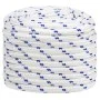 White polypropylene boat rope 20 mm 50 m by , Ropes and metal cords - Ref: Foro24-152315, Price: 65,78 €, Discount: %