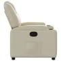 Sillón reclinable de cuero sintético crema de , Sillones - Ref: Foro24-372390, Precio: 213,17 €, Descuento: %