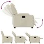 Sillón reclinable de cuero sintético crema de , Sillones - Ref: Foro24-372390, Precio: 213,17 €, Descuento: %