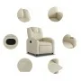 Sillón reclinable de cuero sintético crema de , Sillones - Ref: Foro24-372390, Precio: 213,17 €, Descuento: %