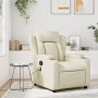 Sillón reclinable de masaje cuero sintético crema de , Sillones - Ref: Foro24-372435, Precio: 276,90 €, Descuento: %