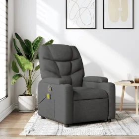 Sillón de masaje reclinable de tela gris oscuro de , Sillones - Ref: Foro24-372454, Precio: 260,53 €, Descuento: %