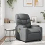 Sillón de masaje reclinable cuero sintético gris de , Sillones - Ref: Foro24-372475, Precio: 217,80 €, Descuento: %