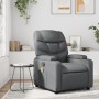 Sillón de masaje reclinable cuero sintético gris de , Sillones - Ref: Foro24-372475, Precio: 221,20 €, Descuento: %