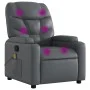 Sillón de masaje reclinable cuero sintético gris de , Sillones - Ref: Foro24-372475, Precio: 217,80 €, Descuento: %