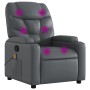 Sillón de masaje reclinable cuero sintético gris de , Sillones - Ref: Foro24-372475, Precio: 221,20 €, Descuento: %