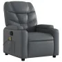 Sillón de masaje reclinable cuero sintético gris de , Sillones - Ref: Foro24-372475, Precio: 217,80 €, Descuento: %