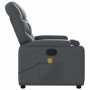 Sillón de masaje reclinable cuero sintético gris de , Sillones - Ref: Foro24-372475, Precio: 221,20 €, Descuento: %