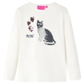 Camiseta infantil de manga larga crudo 104 de , Camisetas para niños - Ref: Foro24-14090, Precio: 8,92 €, Descuento: %