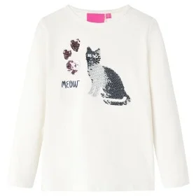 Camiseta infantil de manga larga crudo 128 de , Camisetas para niños - Ref: Foro24-14092, Precio: 8,92 €, Descuento: %