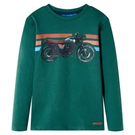 Camiseta infantil de manga larga verde 104 de , Camisetas para niños - Ref: Foro24-12645, Precio: 8,75 €, Descuento: %