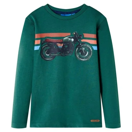 Camiseta infantil de manga larga verde 128 de , Camisetas para niños - Ref: Foro24-12647, Precio: 11,82 €, Descuento: %