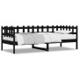 Sofá cama de madera maciza de pino negro 80x200 cm de , Camas y somieres - Ref: Foro24-840378, Precio: 97,57 €, Descuento: %