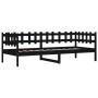 Sofá cama de madera maciza de pino negro 80x200 cm de , Camas y somieres - Ref: Foro24-840378, Precio: 97,57 €, Descuento: %