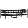 Sofá cama de madera maciza de pino negro 80x200 cm de , Camas y somieres - Ref: Foro24-840378, Precio: 97,57 €, Descuento: %