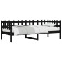 Sofá cama madera maciza de pino negro 90x190 cm de , Camas y somieres - Ref: Foro24-840384, Precio: 98,82 €, Descuento: %