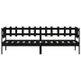 Solid black pine wood sofa bed 90x190 cm by , Beds and slatted bases - Ref: Foro24-840384, Price: 97,90 €, Discount: %