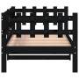 Sofá cama madera maciza de pino negro 90x190 cm de , Camas y somieres - Ref: Foro24-840384, Precio: 98,82 €, Descuento: %