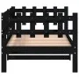 Solid black pine wood sofa bed 90x190 cm by , Beds and slatted bases - Ref: Foro24-840384, Price: 97,90 €, Discount: %
