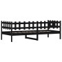 Sofá cama madera maciza de pino negro 90x190 cm de , Camas y somieres - Ref: Foro24-840384, Precio: 98,82 €, Descuento: %