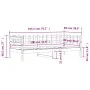 Solid black pine wood sofa bed 90x190 cm by , Beds and slatted bases - Ref: Foro24-840384, Price: 97,90 €, Discount: %
