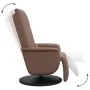 Sillón reclinable masaje con reposapiés cuero sintético marrón de , Sillones - Ref: Foro24-356514, Precio: 232,77 €, Descuent...