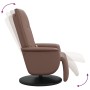 Sillón reclinable masaje con reposapiés cuero sintético marrón de , Sillones - Ref: Foro24-356514, Precio: 237,27 €, Descuent...