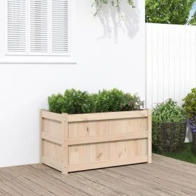 Jardinera de madera maciza de pino 90x50x50 cm de , Maceteros y jardineras - Ref: Foro24-837459, Precio: 69,91 €, Descuento: %