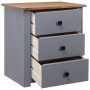 Mesita de noche de madera maciza pino estilo Panamá 46x40x57 cm de vidaXL, Mesitas de noche - Ref: Foro24-282653, Precio: 76,...
