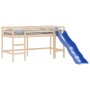 Cama alta para niños con tobogán madera maciza pino 80x200 cm de , Camas y somieres - Ref: Foro24-835904, Precio: 246,21 €, D...