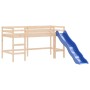Cama alta para niños con tobogán madera maciza pino 80x200 cm de , Camas y somieres - Ref: Foro24-835904, Precio: 246,21 €, D...