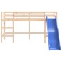 Cama alta para niños con tobogán madera maciza pino 80x200 cm de , Camas y somieres - Ref: Foro24-835904, Precio: 246,21 €, D...