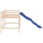 Cama alta para niños con tobogán madera maciza pino 80x200 cm de , Camas y somieres - Ref: Foro24-835904, Precio: 246,21 €, D...