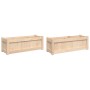 Jardineras de exterior 2 unidades madera maciza de pino de , Maceteros y jardineras - Ref: Foro24-837450, Precio: 106,77 €, D...