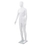 Maniquí de hombre completo base vidrio blanco brillante 185 cm de vidaXL, Maniquís - Ref: Foro24-142926, Precio: 198,04 €, De...