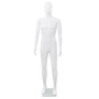 Maniquí de hombre completo base vidrio blanco brillante 185 cm de vidaXL, Maniquís - Ref: Foro24-142926, Precio: 198,04 €, De...
