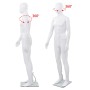 Maniquí de hombre completo base vidrio blanco brillante 185 cm de vidaXL, Maniquís - Ref: Foro24-142926, Precio: 198,04 €, De...
